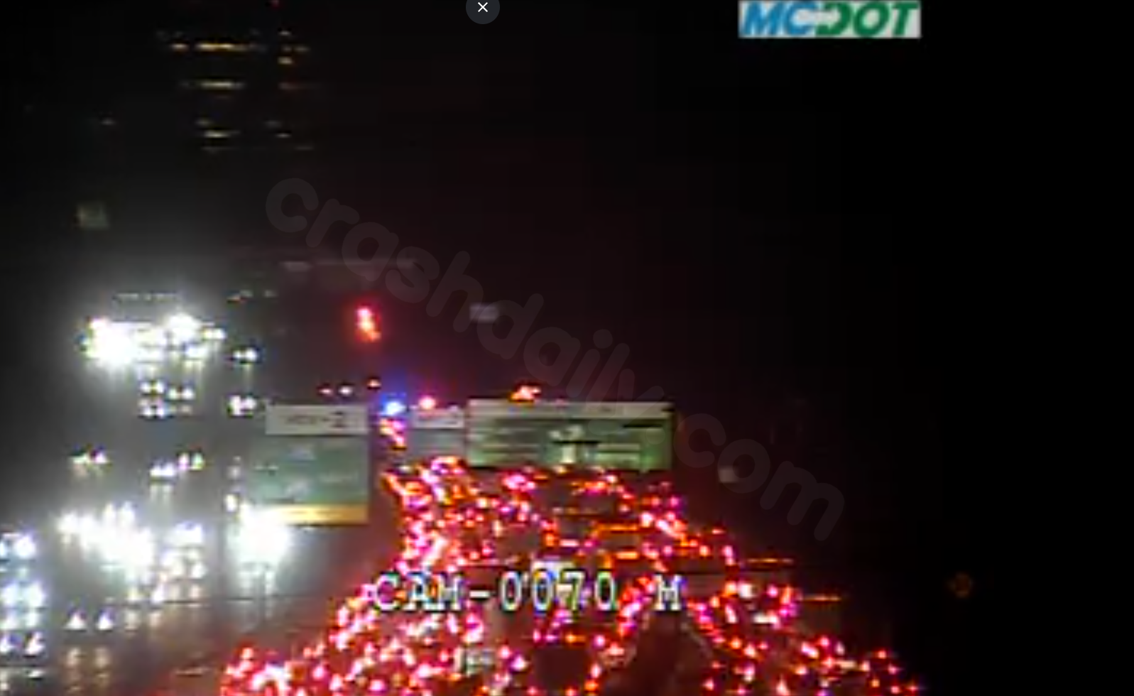 Three-car collision leads to traffic congestion on I-270 in Montgomery County