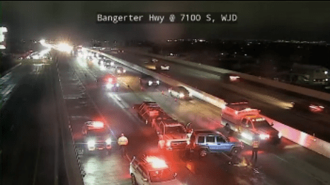 Traffic lanes shut down on Bangerter Highway post accident
