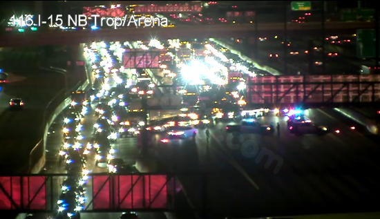 Deadly accident closes I-15 by Tropicana in Las Vegas