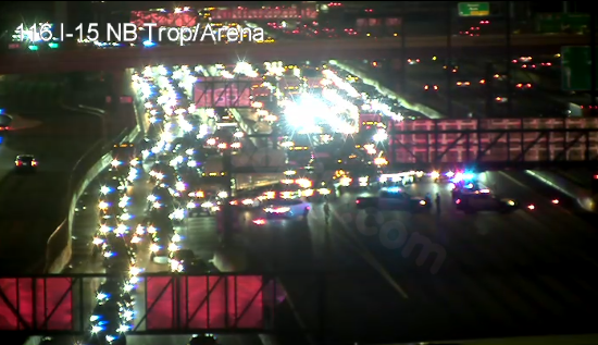 Deadly accident closes I-15 exit by Tropicana Ave