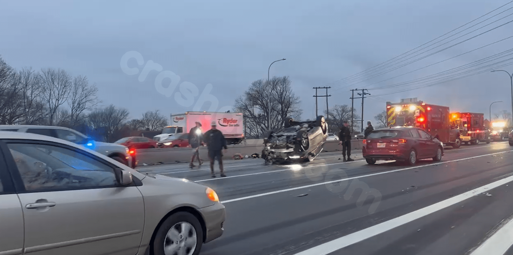 Traffic delays due to accident on I-95 in Cranston