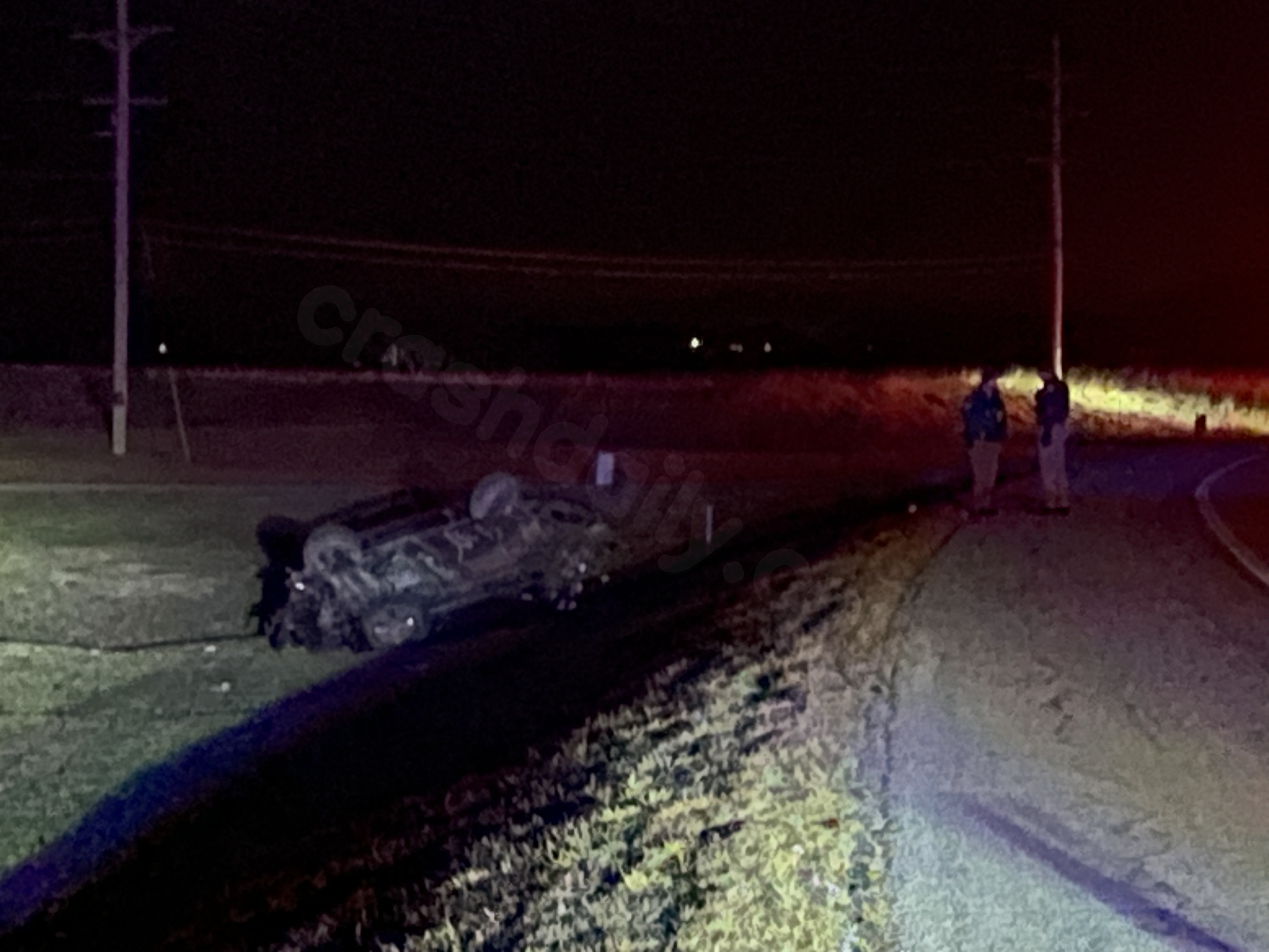 Vehicle flips over in accident in northwest Allen County