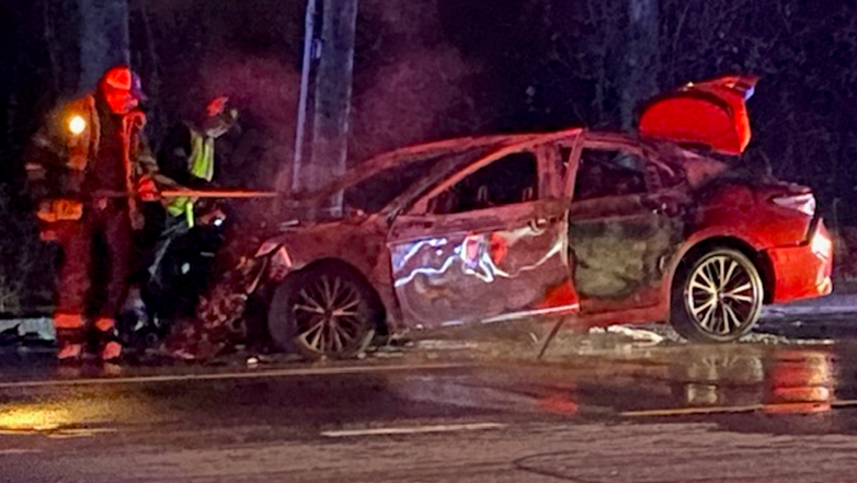 Morning traffic delays on Dean Forest Road due to intense Garden City collision