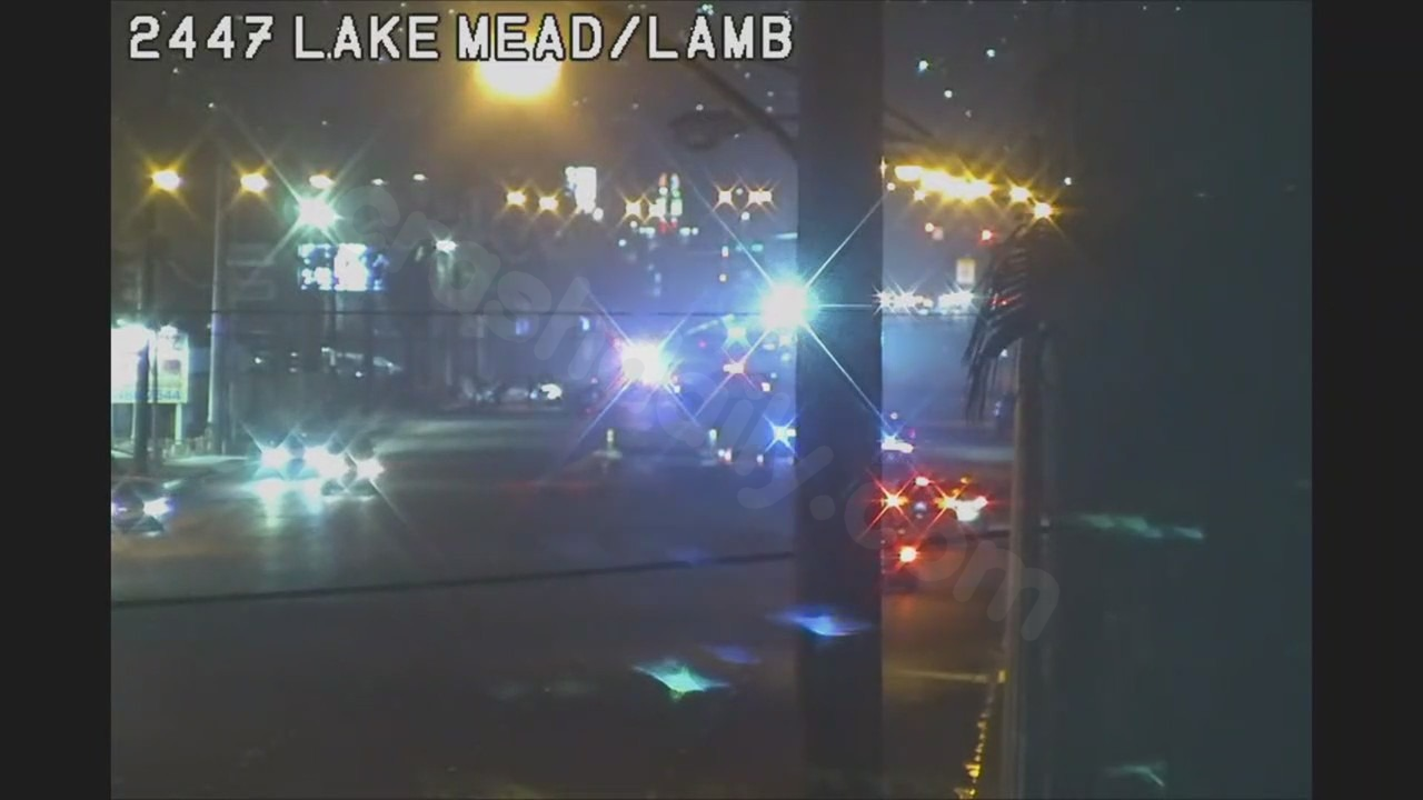 Road closure in east Las Vegas valley due to crash; motorcyclist in hospital