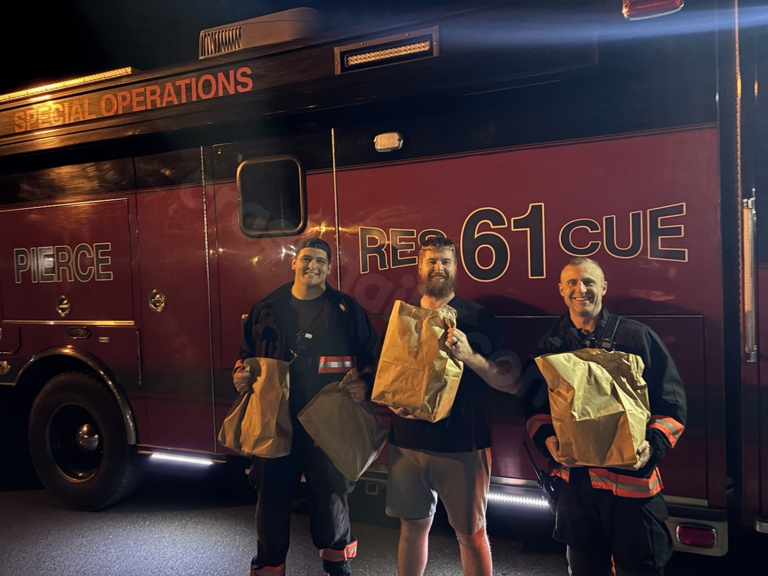 Volunteers assist with grocery delivery after Instacart driver in accident.
