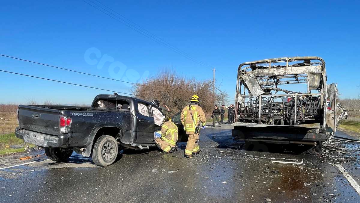 Deadly head-on crash involving transit bus in Northern California