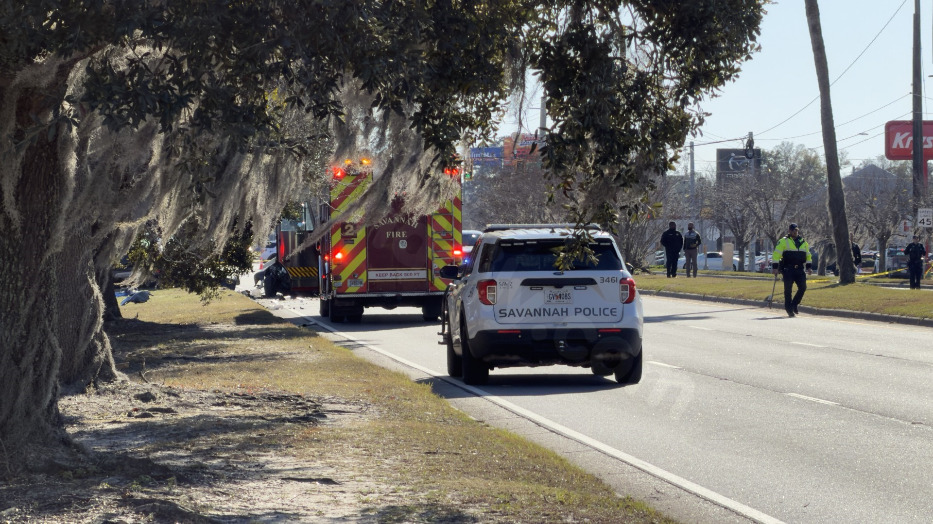 Two fatalities in accident, Abercorn Street shut down in both ways: Savannah Police Department