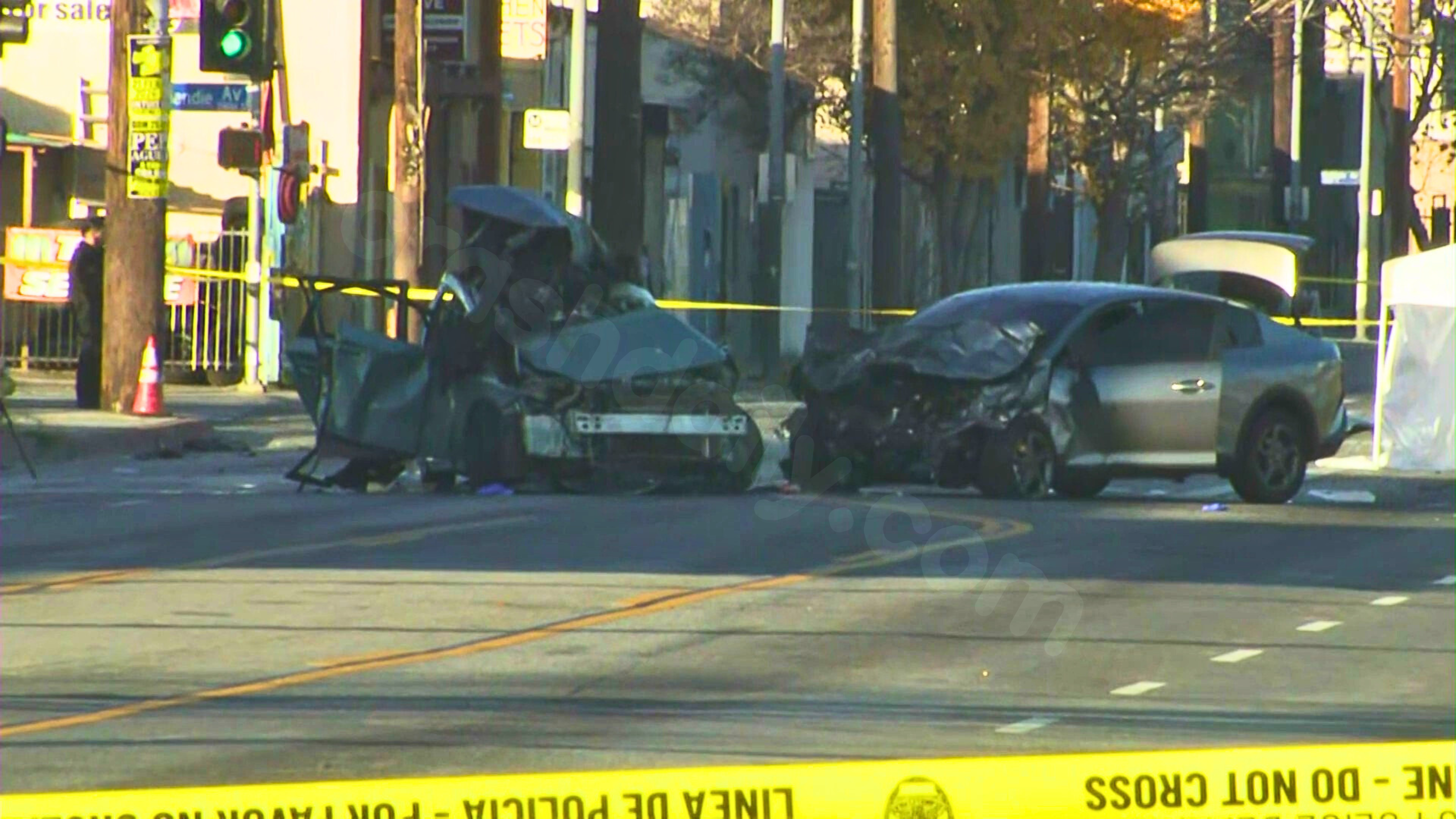Fatal two-vehicle collision in South Los Angeles results in 1 fatality, another in critical condition