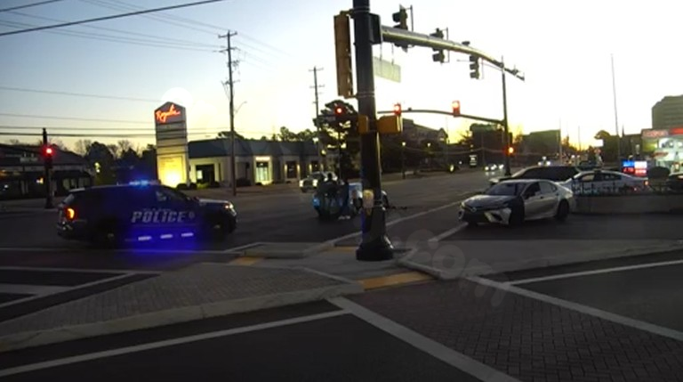 Car accident in East Memphis, law enforcement present