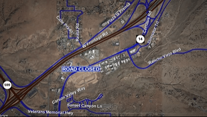 I-25 south at St. Francis Drive closed due to fatal accident