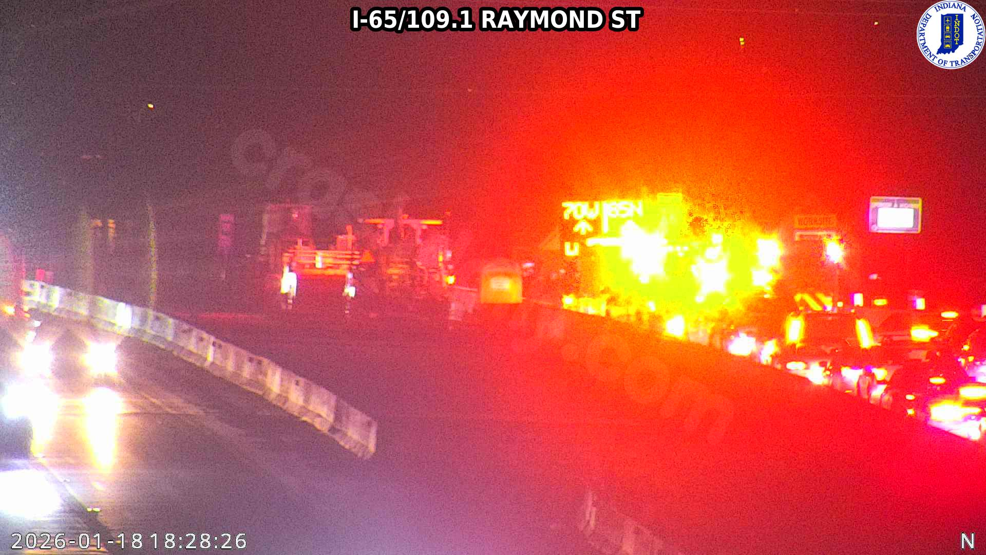 Traffic accident shuts down northbound I-65 in Marion County