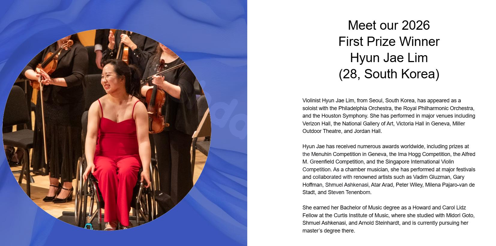 Korean violinist triumphs in US contest post-car accident hiatus