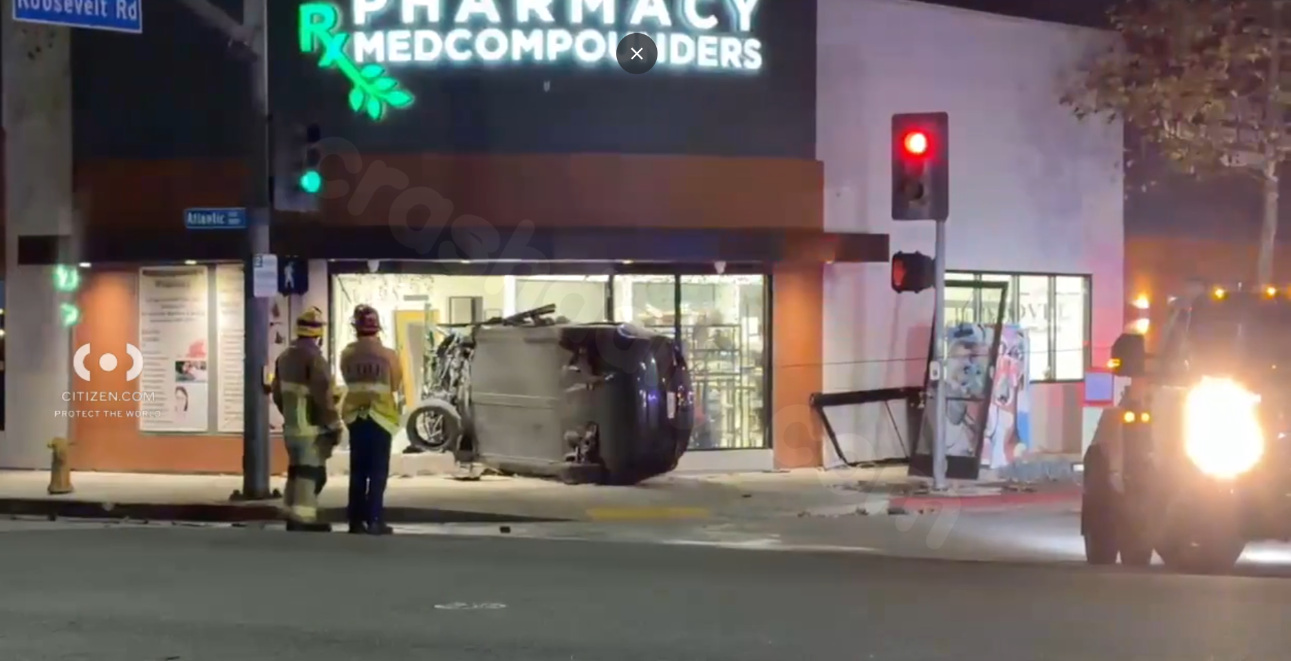 Tesla crashes into Southern California pharmacy