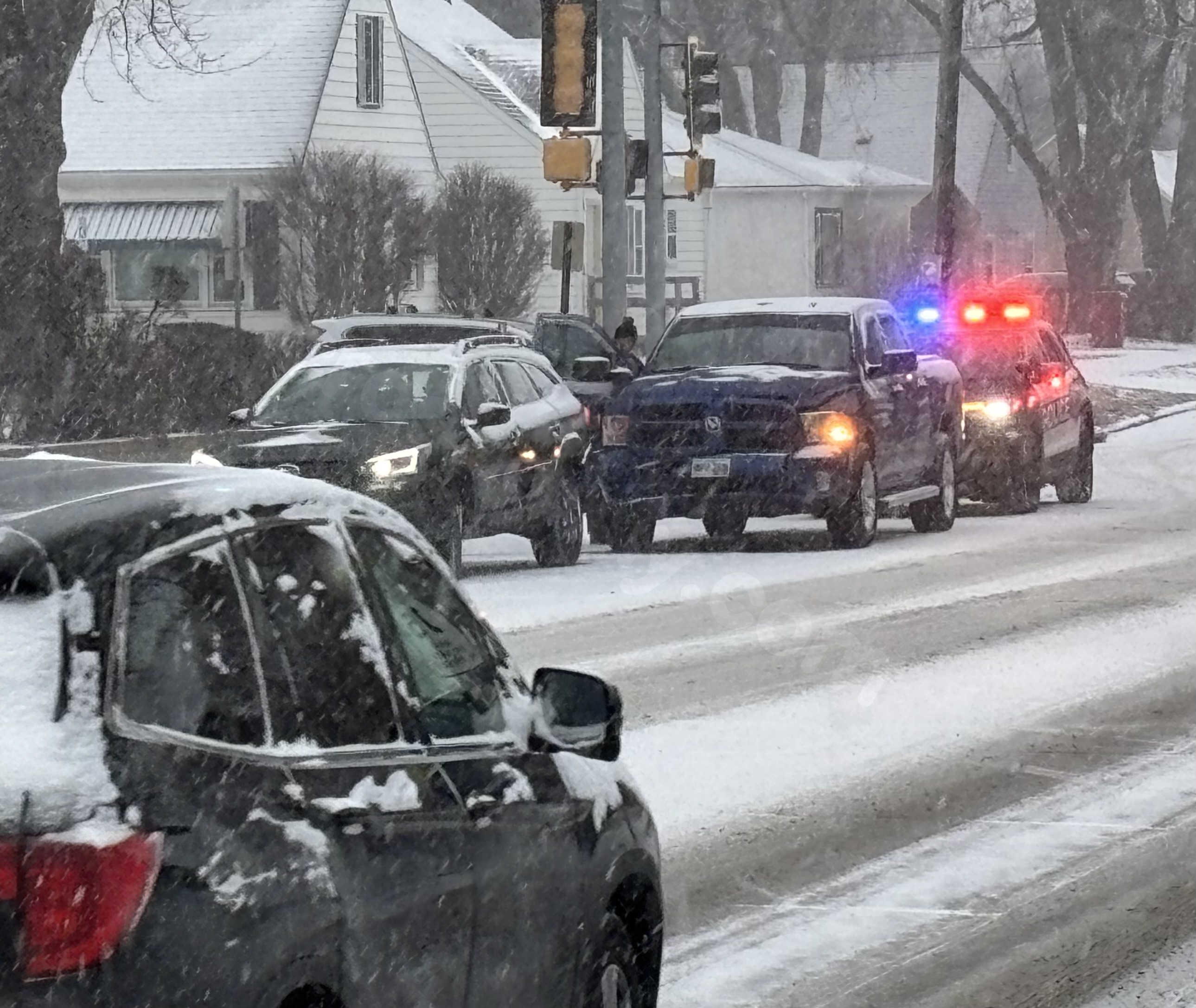 Roads become dangerous due to slippery conditions