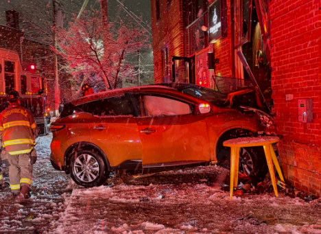 Driver arrested after vehicle crashes into Providence eatery