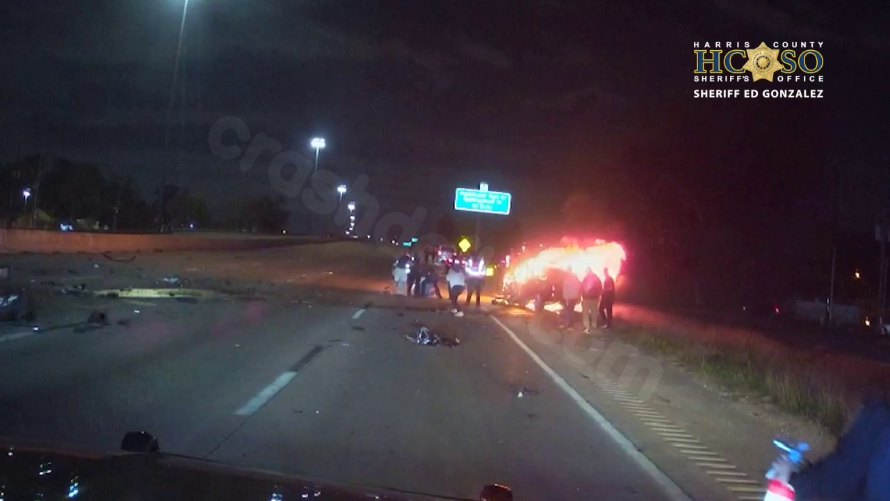 Rescue of Driver from Burning Vehicle on Tomball Parkway