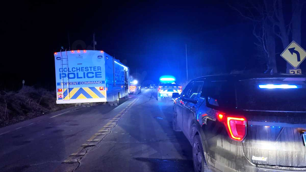 Roosevelt Highway in Colchester shut down on Friday following deadly accident