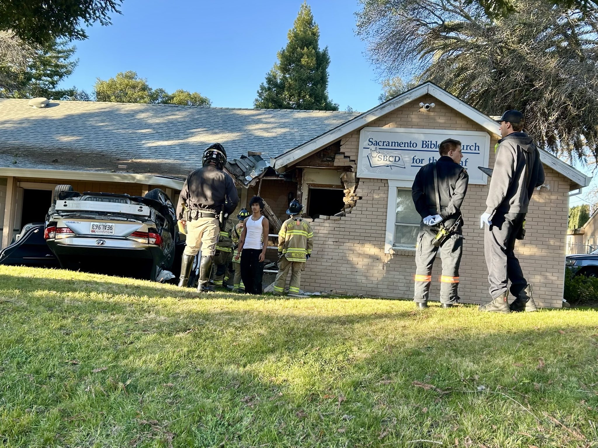 Investigation into car collision at Sacramento Bible Church for the Deaf