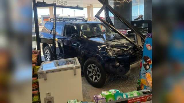 CSFD: Vehicle collides with gas station near Powers Boulevard