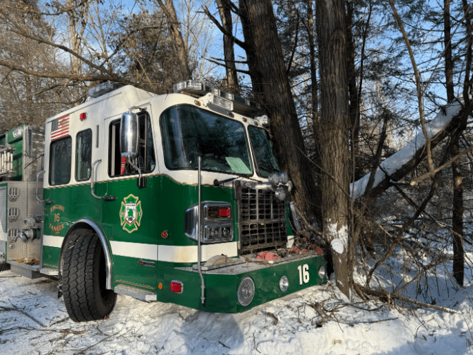 Firetruck driver trapped in collision while en route to Clearfield County house fire
