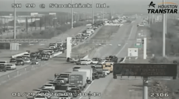 Traffic backed up for miles in west Houston due to major accident on Highway 99