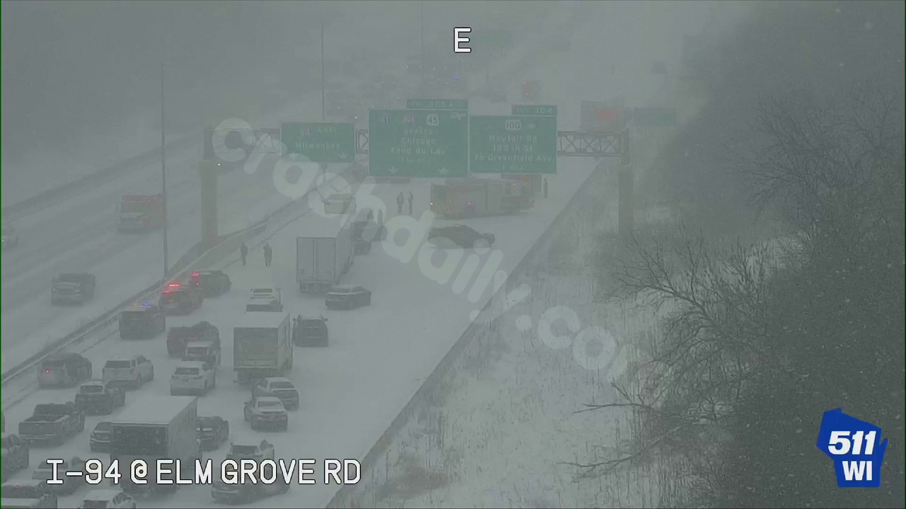 Major traffic congestion due to crash on I-94 near Elm Grove Road in Waukesha County