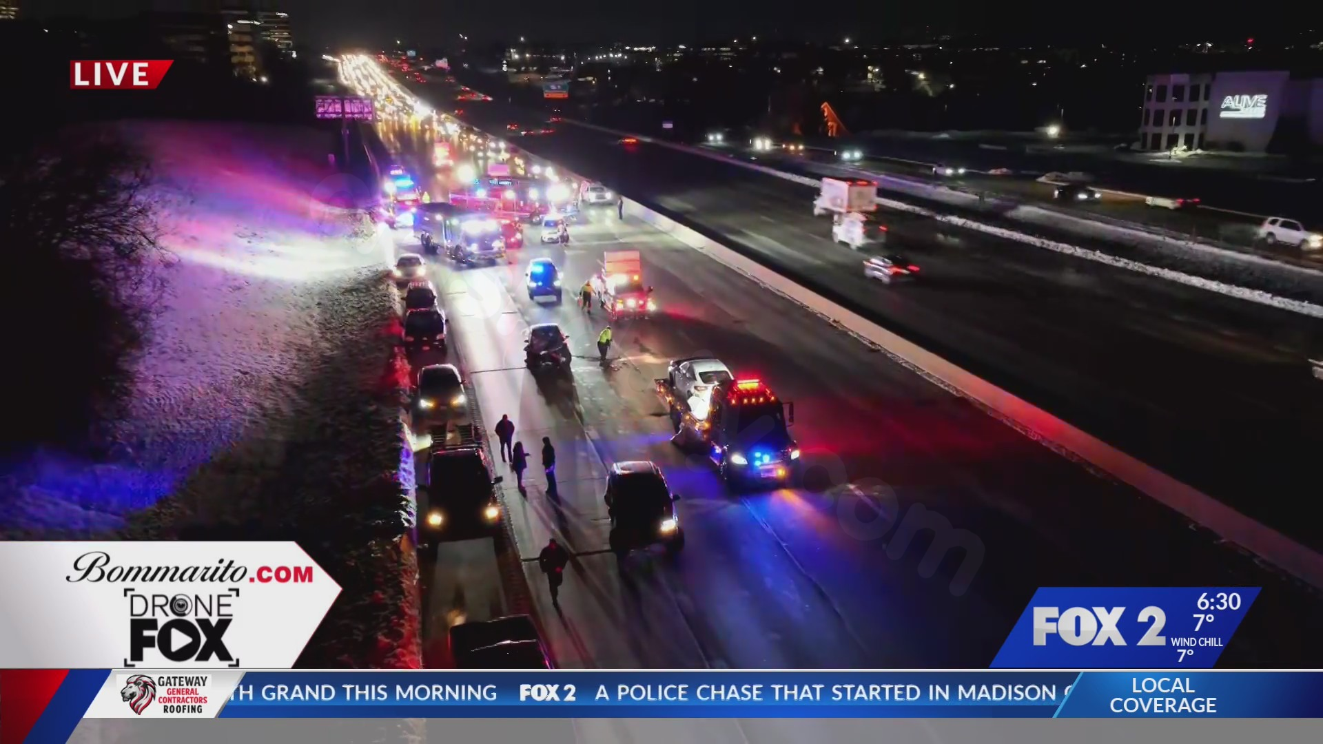 Reopening of Northbound I-270 post multi-car collision