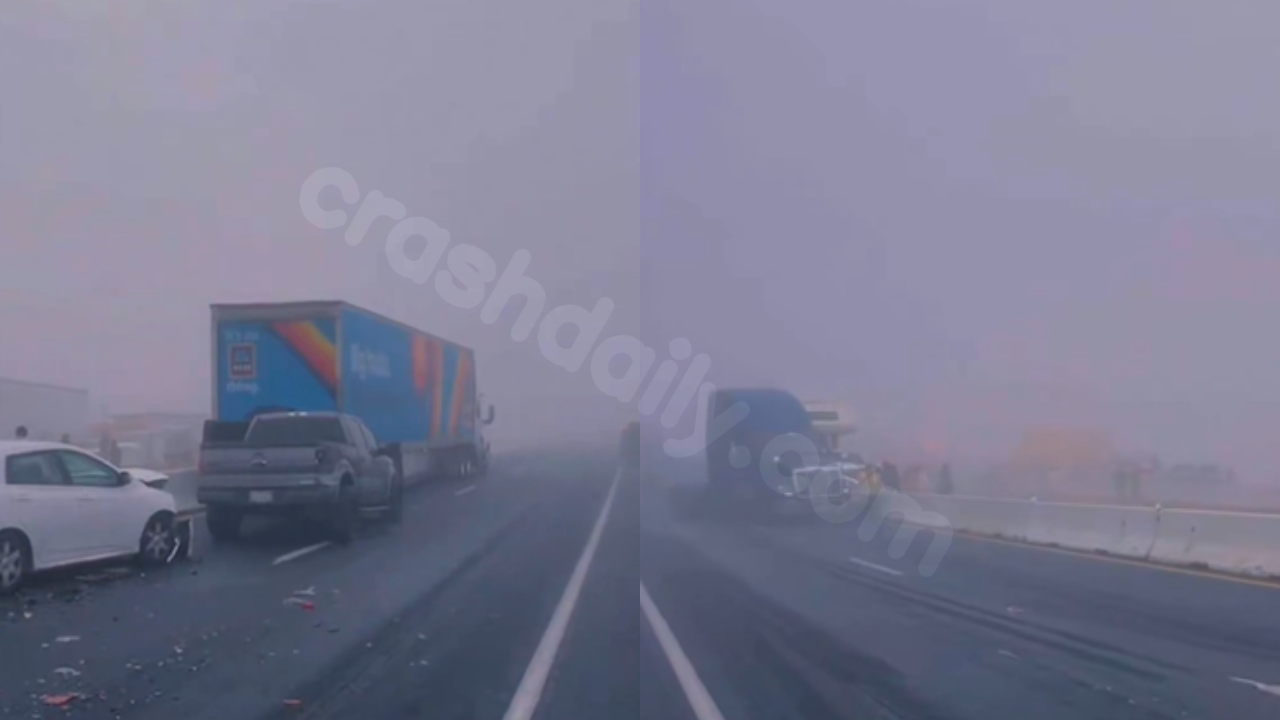 Videos of Massive 60-80 Car Pile-Up on Highway 99 in Tulare County