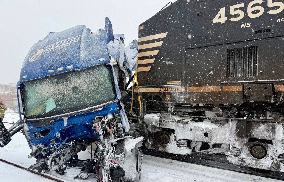 Spate of accidents in Charlotte due to heavy snowfall; Gastonia truck struck by train, multiple car collisions