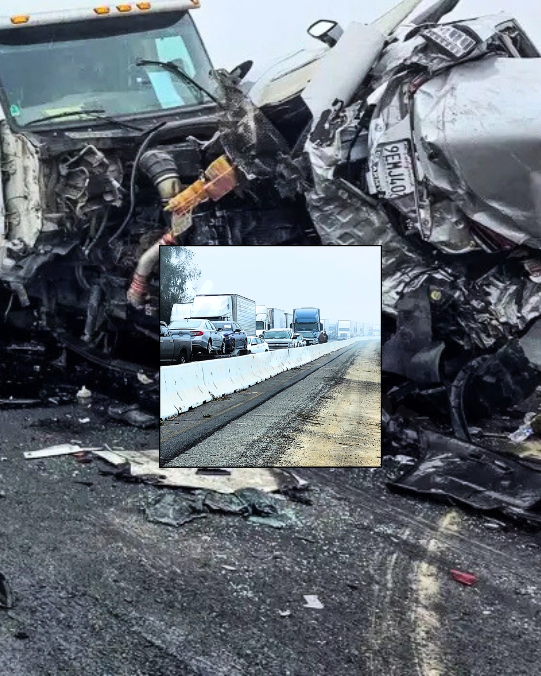59-car crash in heavy fog on California freeway