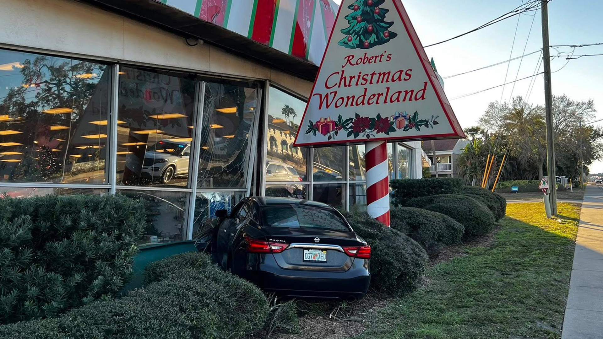 Car driver crashes into Clearwater Christmas store