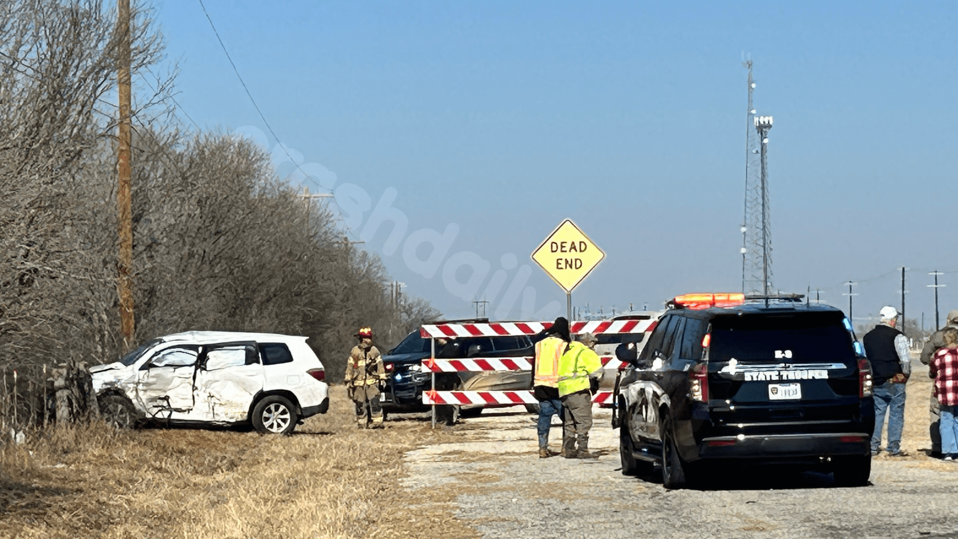 Two people injured and stuck in a Jones County crash.