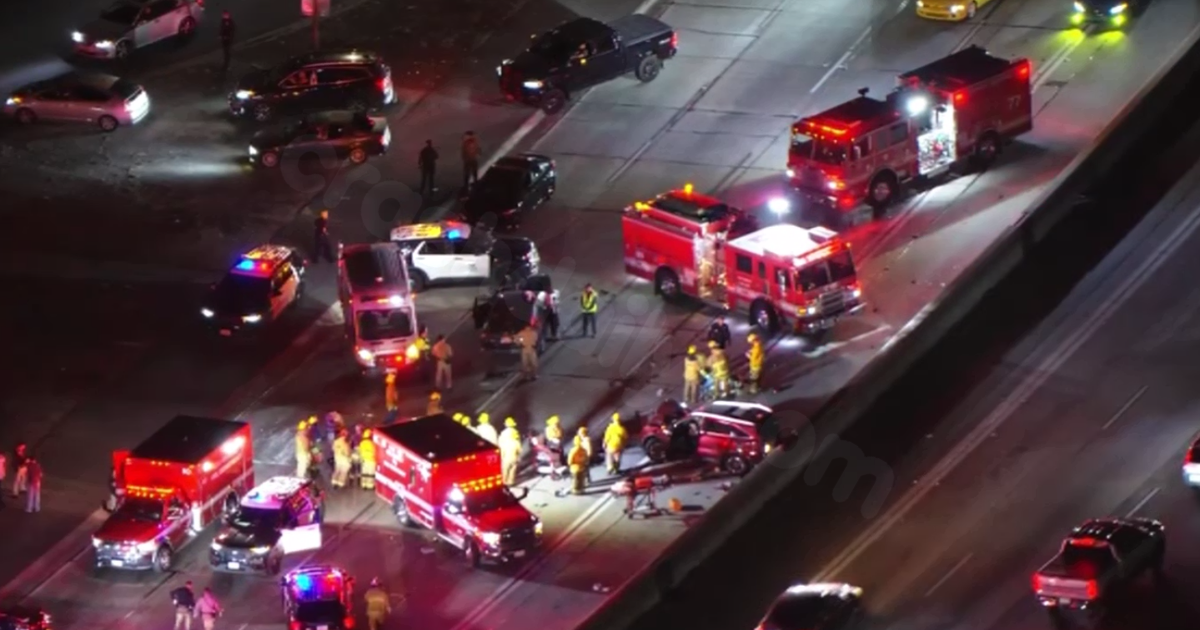 Pedestrian killed, several others injured in multi-car crash on 5 Freeway in San Fernando Valley