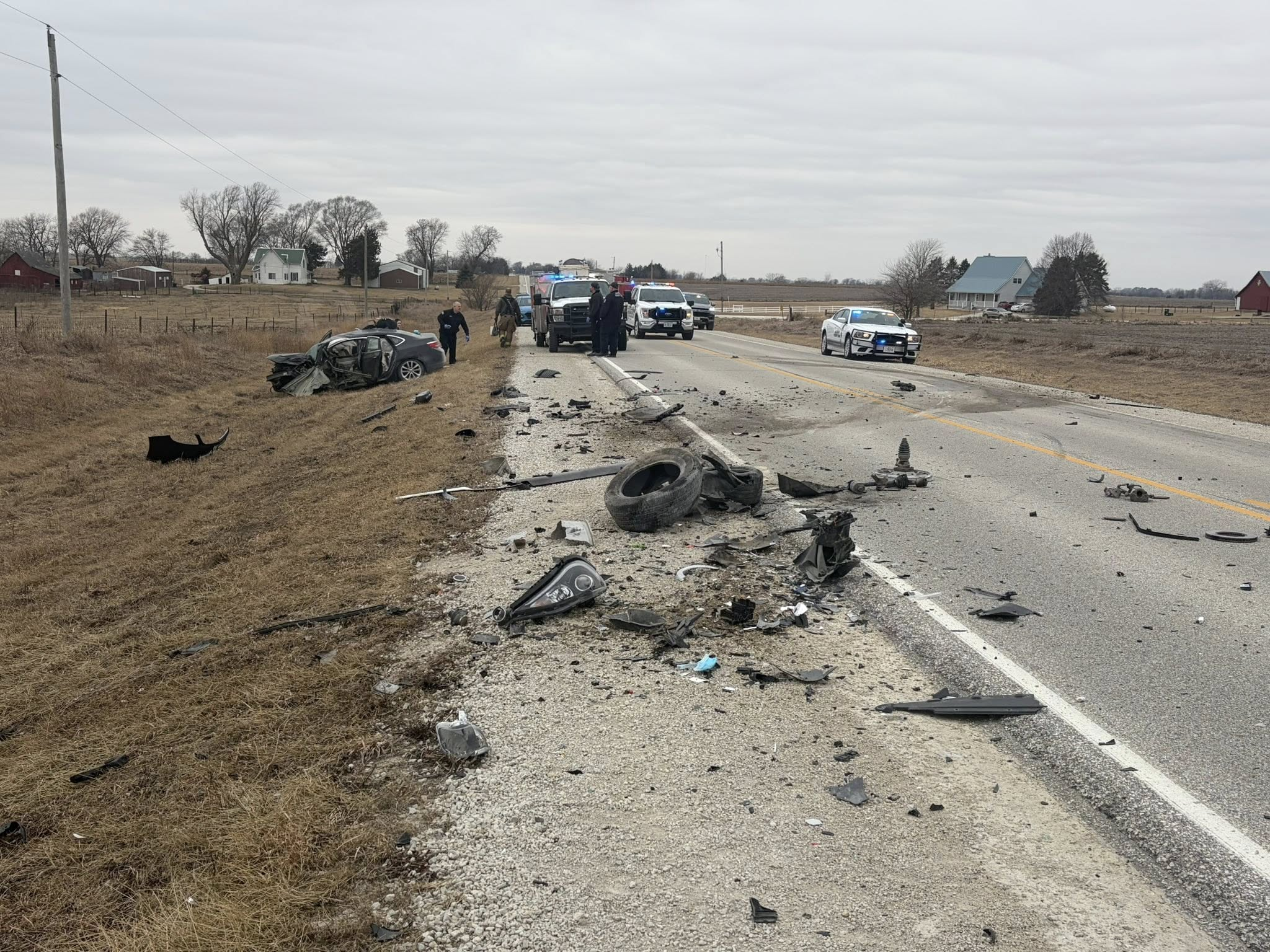 Authorities respond to two-vehicle crash in Madison County