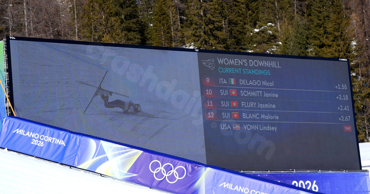 Lindsey Vonn crashes out in downhill race at Milano Cortina Games after rupturing ACL