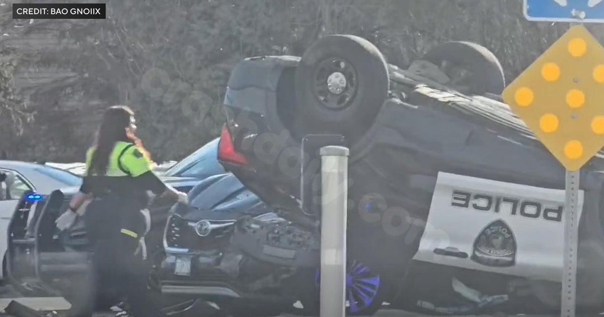 Brooklyn Park police SUV rolls in 3-vehicle crash; 4 hospitalized