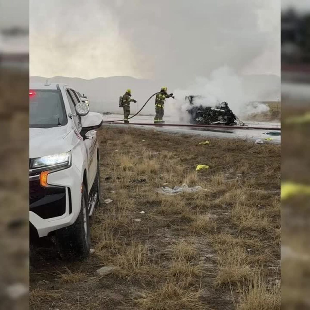 One person dead after fiery crash between vehicles at Eagle Mountain