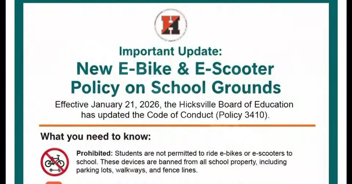 Hicksville schools ban e-bikes after underage accidents on Long Island