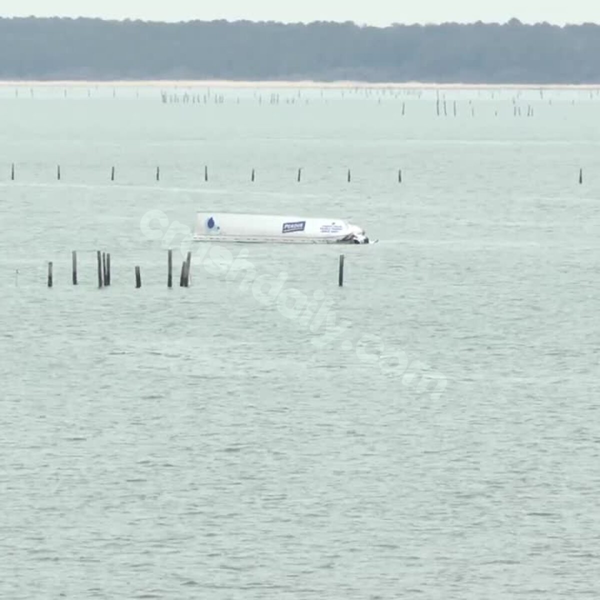 Coast Guard, VBPD looking for driver in tractor-trailer that crashed over Chesapeake Bay Bridge-Tunnel