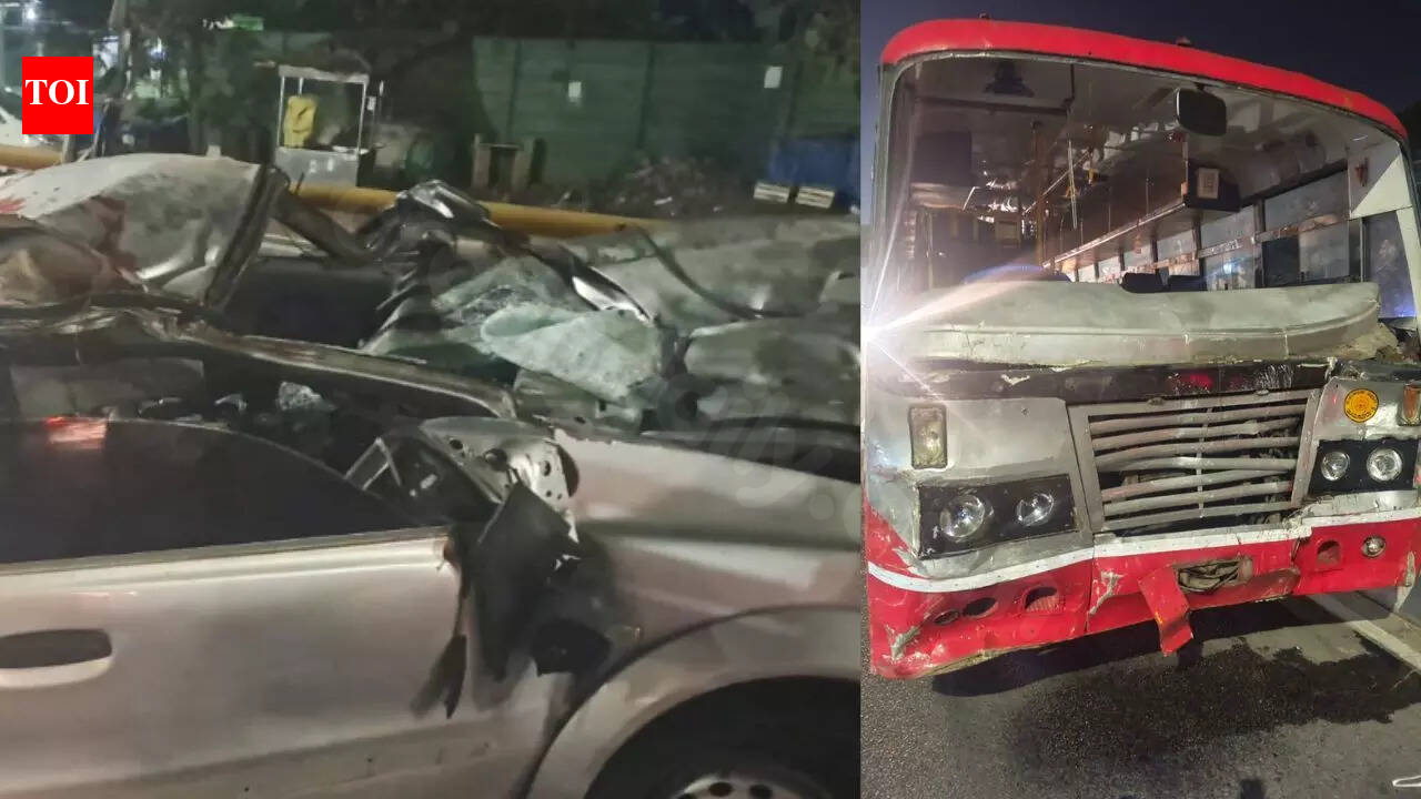 Horrific accident in Bengaluru: 5 dead as speeding car crashes into divider, topples, collides head-on wi