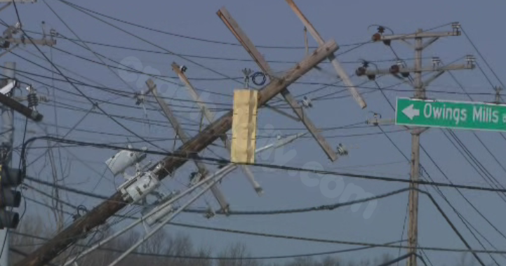 Single vehicle crash sparks power outages in Owings Mills