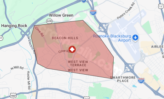 Vehicle accident leaves over 2,500 without power in north Roanoke