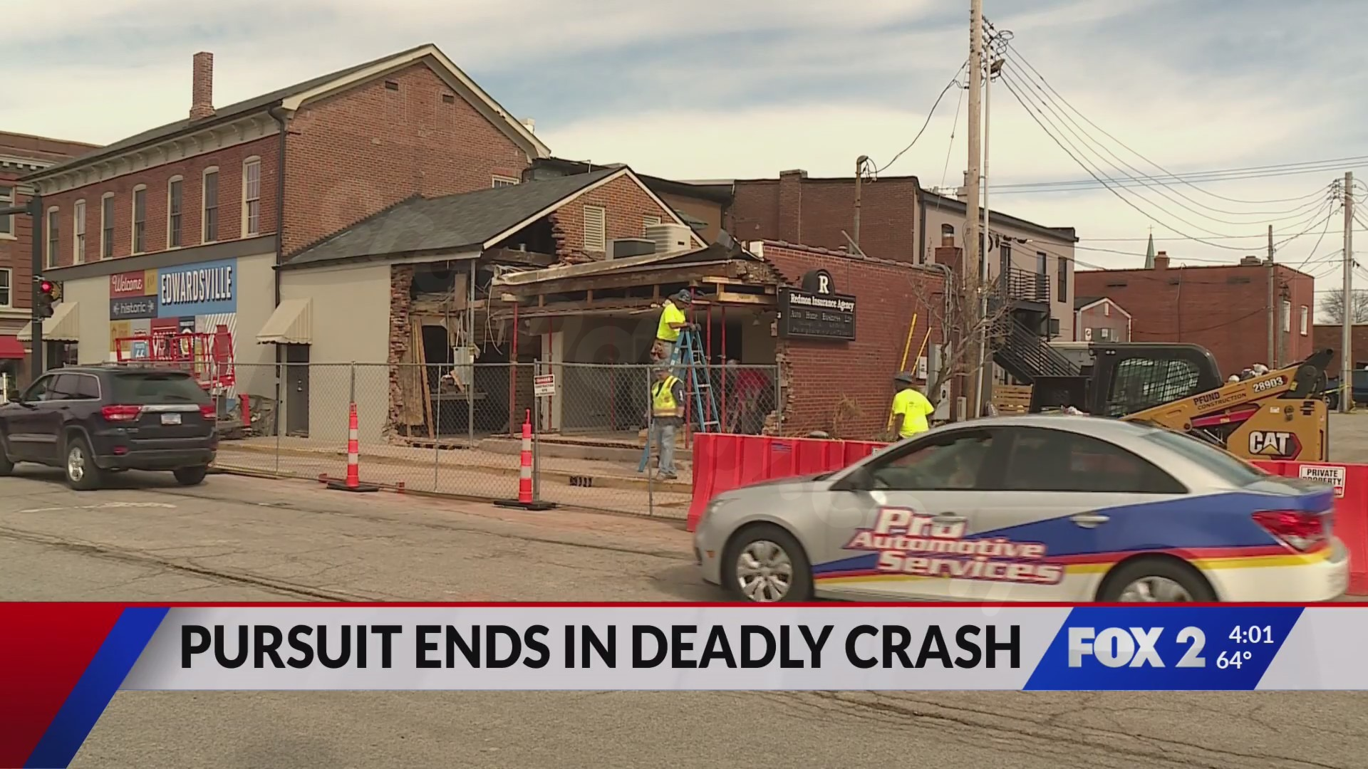 Fatal police chase ends in crash through business