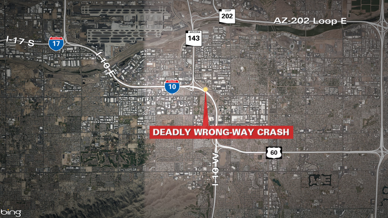 One dead, one seriously injured in wrong-way crash on SR 143 in Tempe