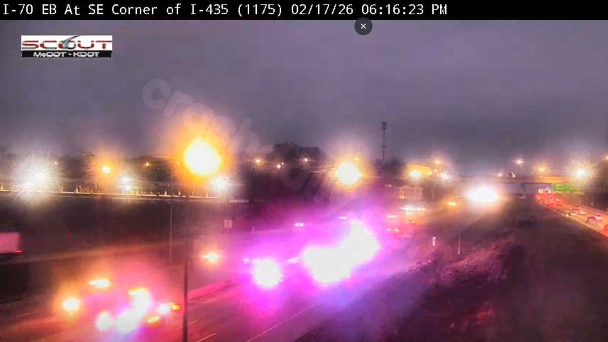 One dead in multi-vehicle crash on eastbound I-70 near I-435 in Kansas City