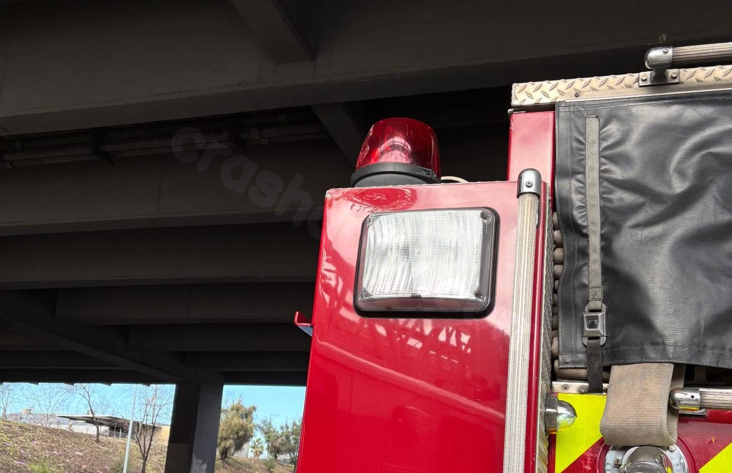 Fresno fire engine struck by vehicle while aiding accident