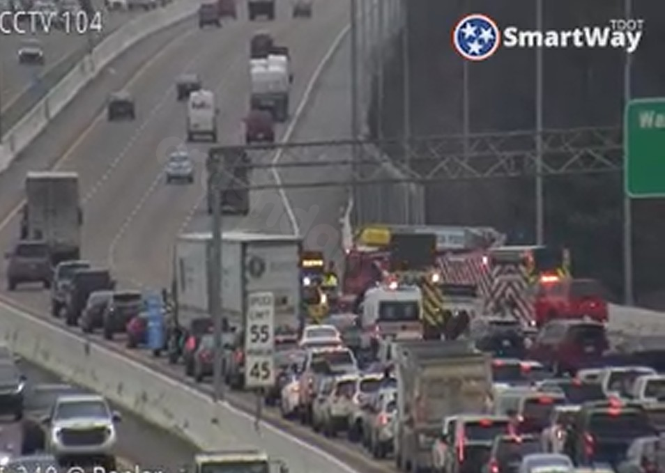 Two critically injured in multi-vehicle crash on I-240 at Poplar