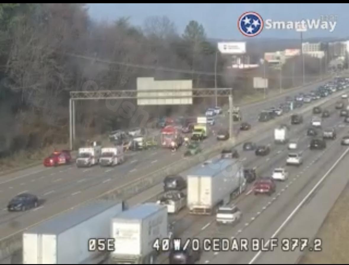 ‘Serious’ crash on I-40 West near Cedar Bluff Road blocks multiple lanes