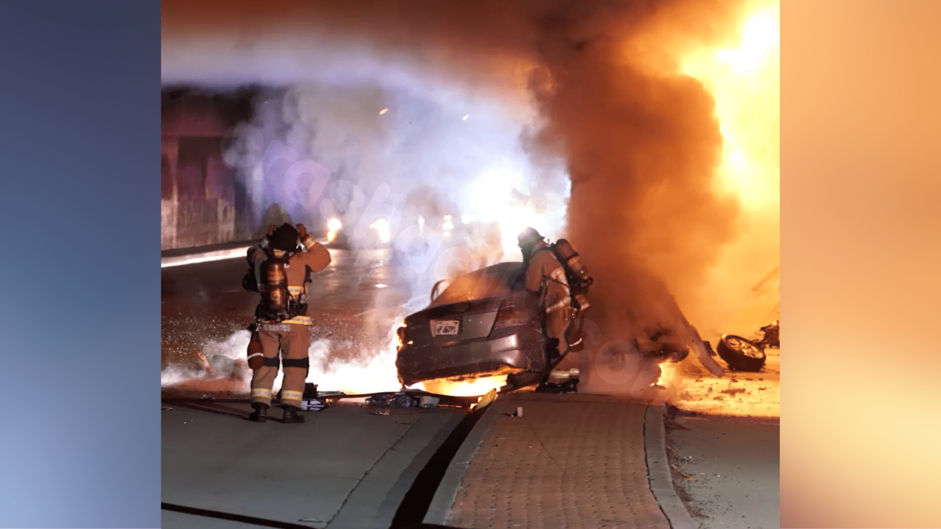 4 dead in fiery single-vehicle crash near Long Beach Airport