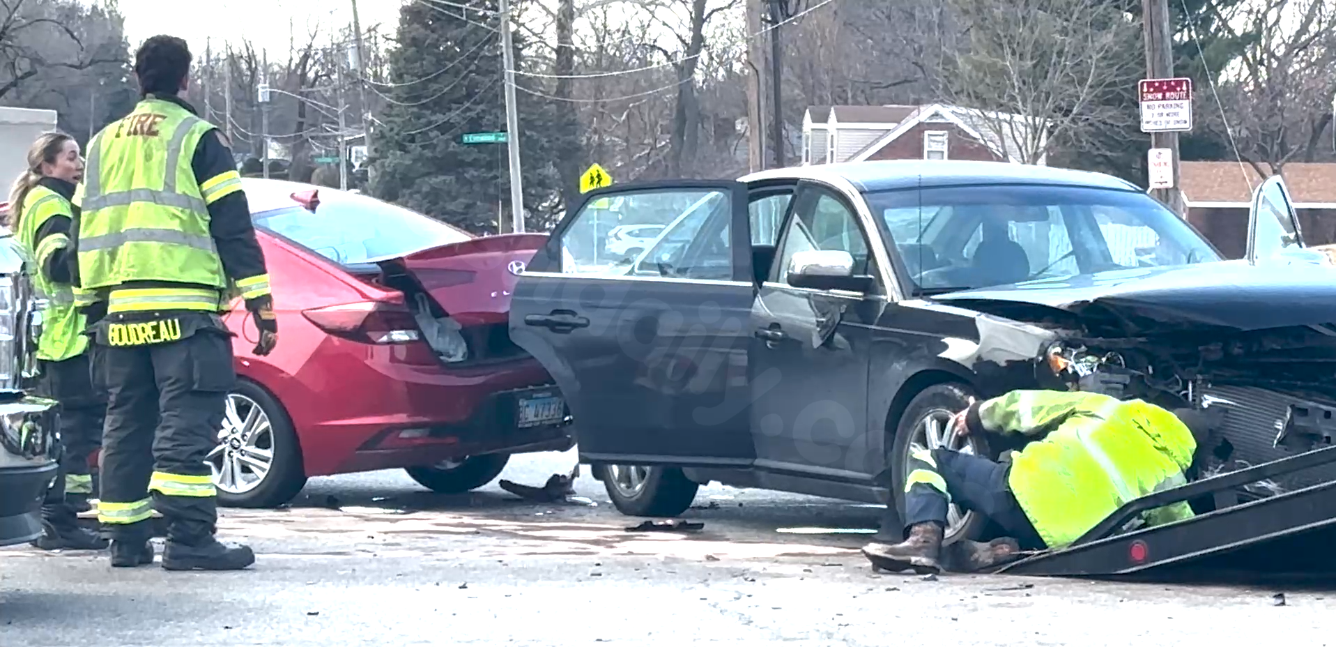 Two-vehicle crash on intersection of McClure and University sends one to the hospital
